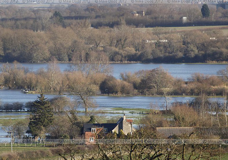Image of floods at meadows near Oxford